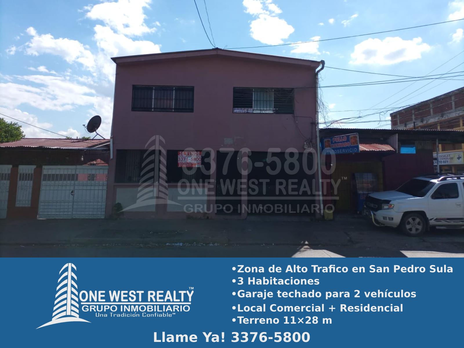 Barrio Cabañas Casa en Venta San Pedro Sula Zona Residencial y Comercial