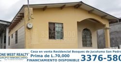 Casa VENDIDA en Residencial Bosques de Jucutuma en San Pedro Sula