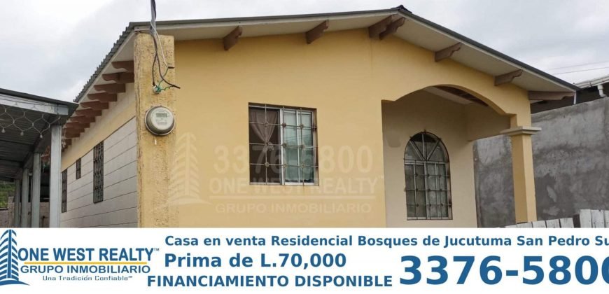 Casa VENDIDA en Residencial Bosques de Jucutuma en San Pedro Sula
