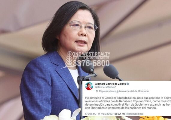 China no Beneficiara Honduras afirma Taiwán