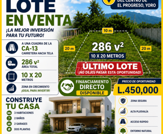 Lotes en venta quebrada de yoro