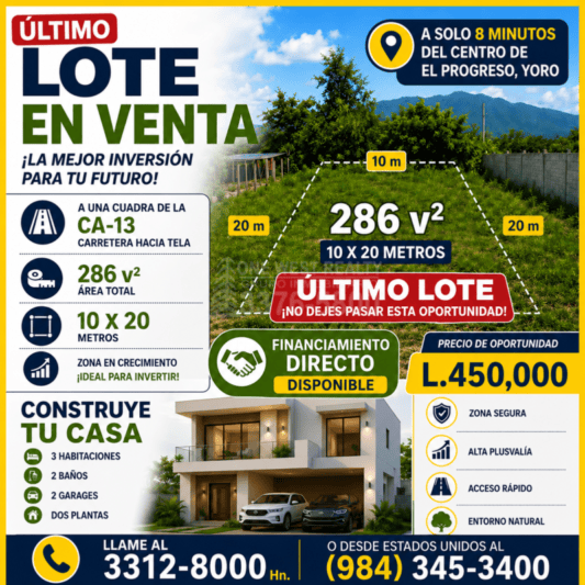 Lotes en venta quebrada de yoro