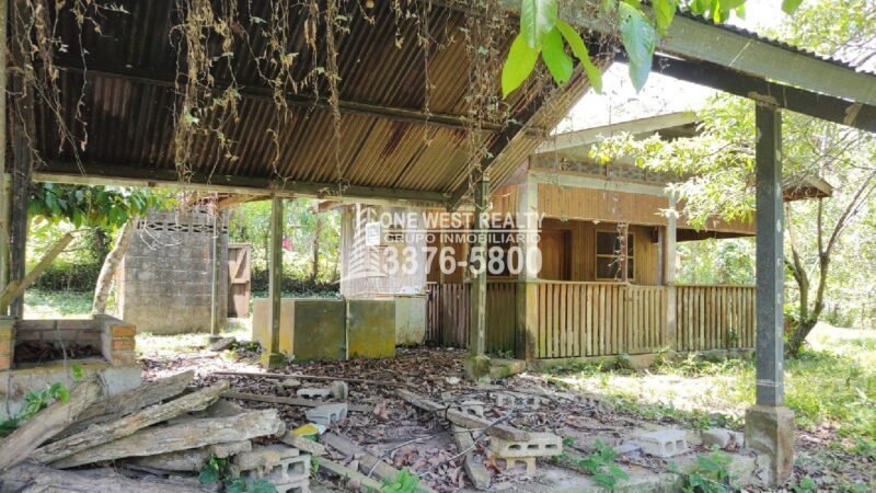 Terreno de venta en Omoa Cortes con naciente de agua y cabañas