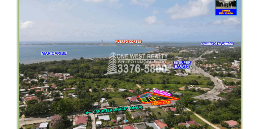 Lotes en venta en barrio Cieneguita en Puerto Cortes