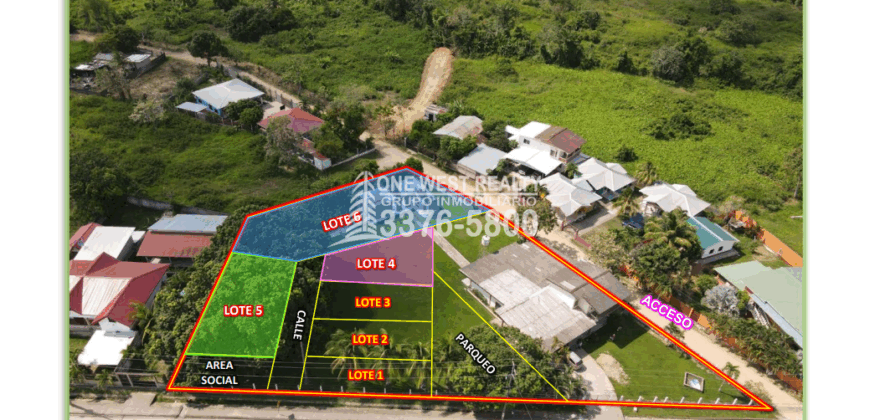 Lotes en venta en barrio Cieneguita en Puerto Cortes