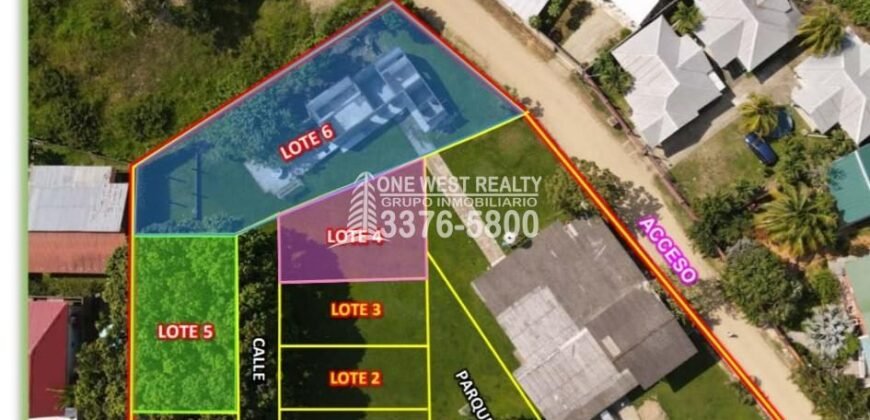 Lotes en venta en barrio Cieneguita en Puerto Cortes