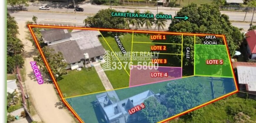 Lotes en venta en barrio Cieneguita en Puerto Cortes