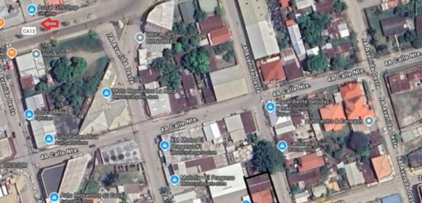 803.58 V² de Esquina en Venta | Corredor Comercial de Alto Crecimiento en El Progreso, Yoro