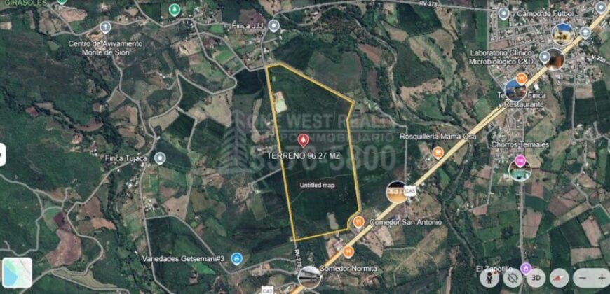 Terreno Para Inversión en Comayagua Mide 96 manzanas Cerca de Palmerola