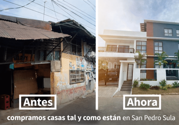Compramos casas tal y como están en San Pedro Sula y El Progreso