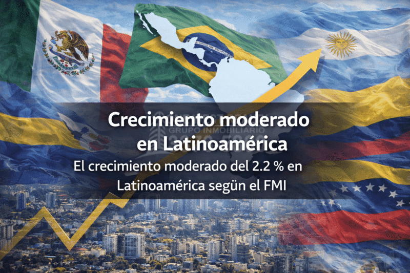 Crecimiento moderado en Latinoamérica El crecimiento moderado del 2.2 % en Latinoamérica según el FMI