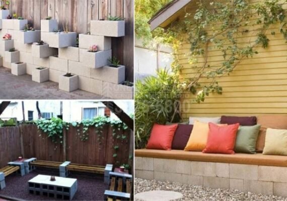 Ideas creativas para decorar un patio de bloques de hormigón