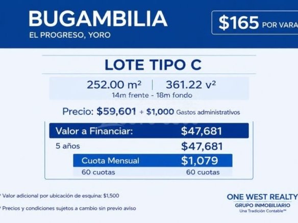 Residencial Bugambilia | Lotes en Venta en El Progreso, Yoro