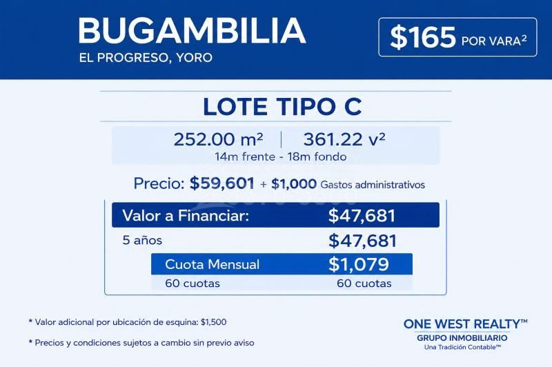 Residencial Bugambilia | Lotes en Venta en El Progreso, Yoro
