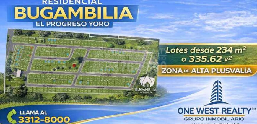 Lotes Disponibles en Residencial Bugambilia – El Progreso, Yoro 