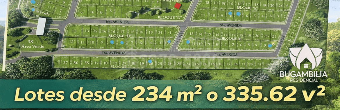 Lotes en venta en El Progreso Yoro Bugambilia