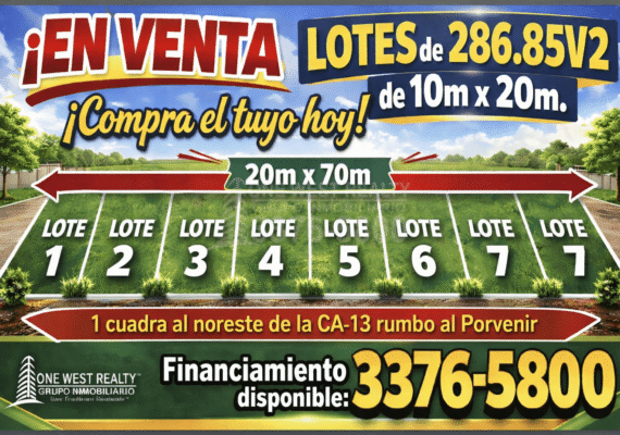 Lotes en venta El Progreso Yoro con financiamiento Privado o Bancario