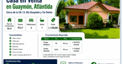 Casa en Venta en Guaymón, Atlántida – Cerca de Toyos y CA-13