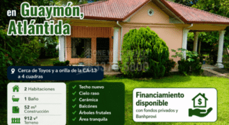 Casa en Venta en Guaymón, Atlántida – Cerca de Toyos y CA-13