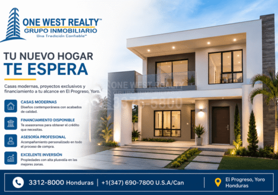 Encuentra las Mejores Casas y Proyectos de Vivienda en El Progreso, Yoro con One West Realty