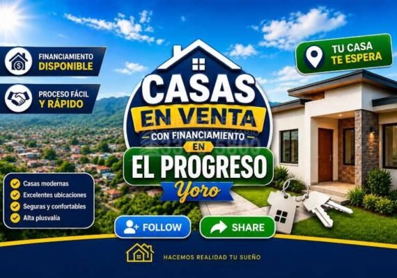 Casas en venta con financiamiento en El Progreso, Yoro
