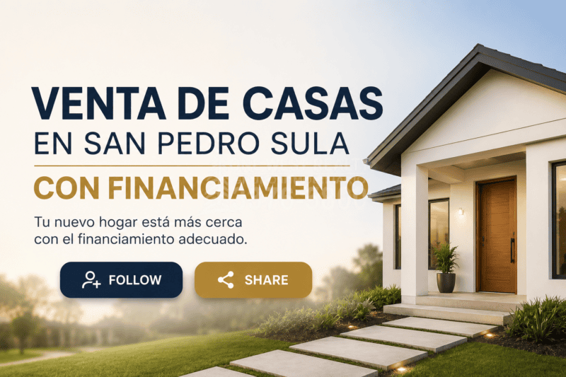 One West Realty impulsa la venta de casas en San Pedro Sula con financiamiento, asesoría personalizada y gestión completa para comprar vivienda.