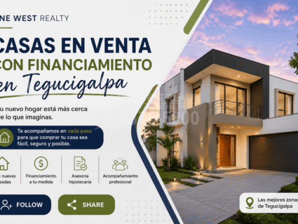 One West Realty impulsa la Venta de casas con financiamiento en Tegucigalpa