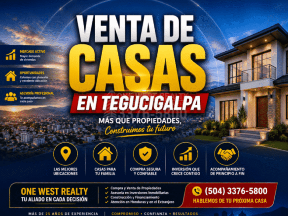 Venta de casas en Tegucigalpa crece mientras compradores buscan asesoría profesional para invertir con seguridad
