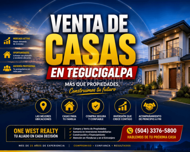 Venta de casas en Tegucigalpa crece mientras compradores buscan asesoría profesional para invertir con seguridad