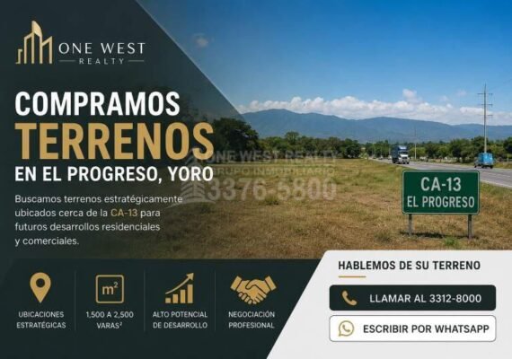 Compramos Terrenos en El Progreso, Yoro Cerca de la Carretera CA-13