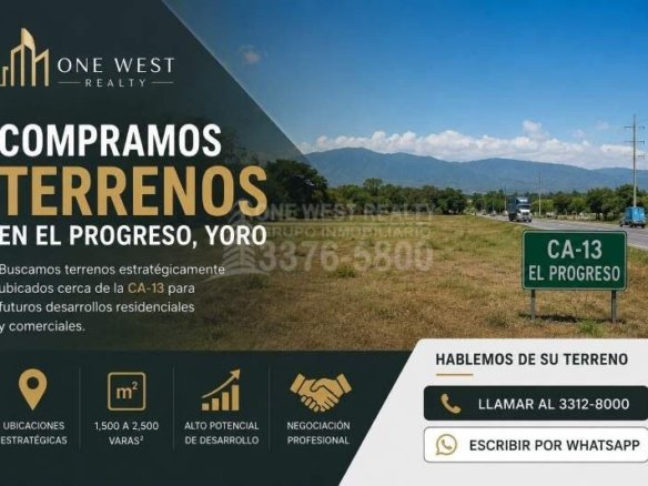 Compramos Terrenos en El Progreso, Yoro