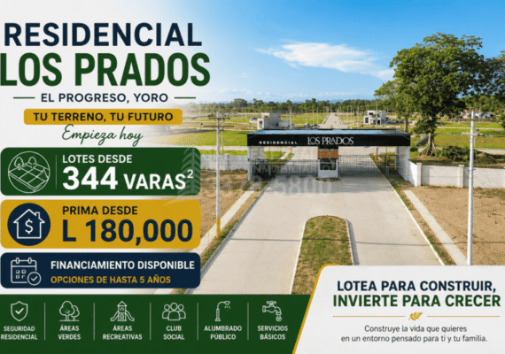 Residencial Los Prados en El Progreso | Lotes desde 344 varas²