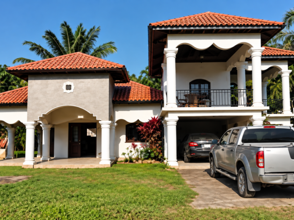 Casa con terreno en El Progreso, Yoro. Propiedad de 89,272.65 vrs² con vivienda de dos niveles y cultivo de palma africana. Precio L 6.4 millones.