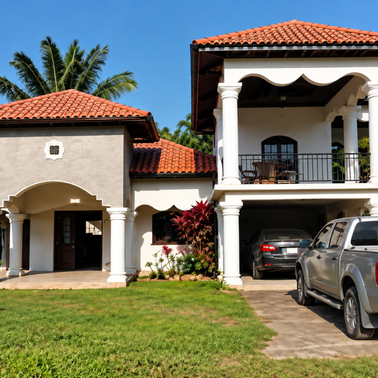 Casa con terreno en El Progreso, Yoro. Propiedad de 89,272.65 vrs² con vivienda de dos niveles y cultivo de palma africana. Precio L 6.4 millones.